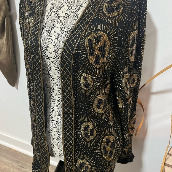 Vintage gold beaded blazer - Picture 5 of 5